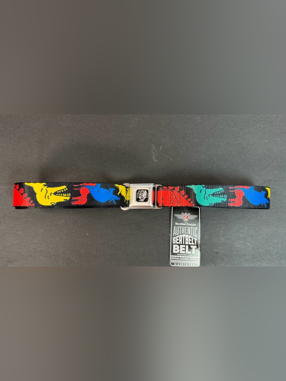 Buckle Down Seatbelt Dinosaur Kids 1" Wide 20"-36" Long BDC-W30427